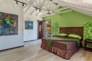 Romantic Double Room, 1 Queen Bed, Terrace, Mountain View | Pillow-top beds, minibar, individually decorated, desk