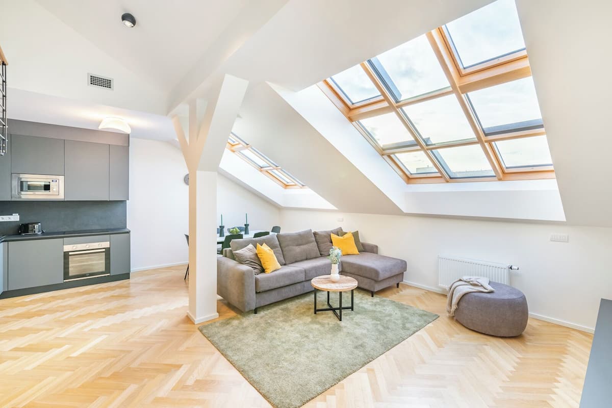 Loft exclusivo | 1 dormitorio, caja fuerte, wifi gratis y ropa de cama