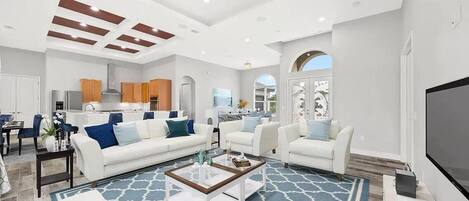 Villa, Multiple Beds | Living area