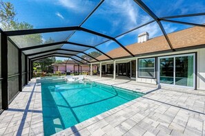 Outdoor pool, a heated pool