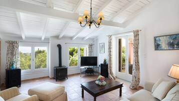 TV, fireplace, DVD player, ping pong