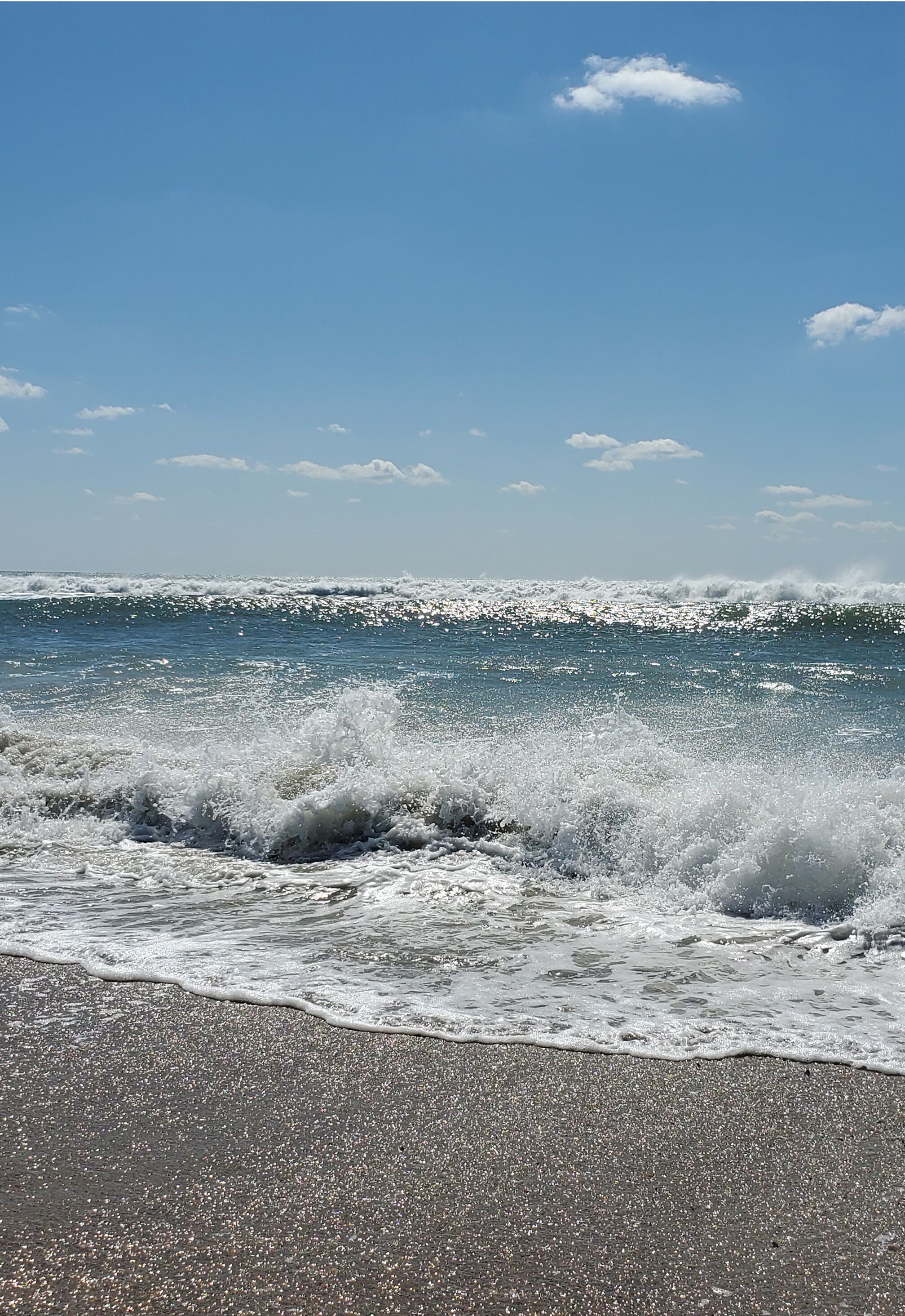 The morning after a tropical storm.  No swimming allowed, but long walks welcome