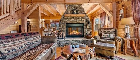 TV connectée, cheminée