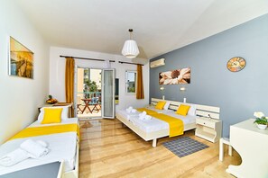 Triple Room | Hypo-allergenic bedding, in-room safe, individually decorated - Lotus Studios (Hersonissos)