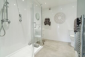 Chambre Double Classique, accessible aux personnes à mobilité réduite | Salle de bain