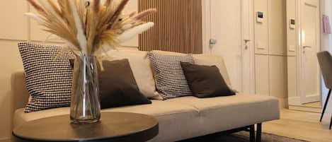 Smart TV, books, stereo