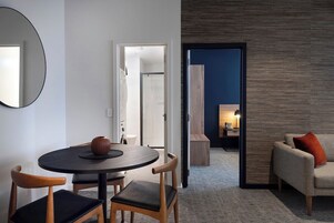 47-inch LED TV with digital channels, iPod dock, first-run movies