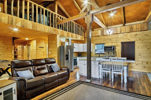 This Amazing home has lots to offer! wonderful hot-tub , pool table & seclusion