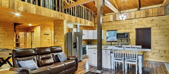 This Amazing home has lots to offer! wonderful hot-tub , pool table & seclusion