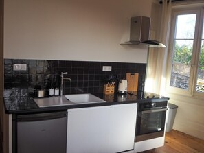 Microwave, oven, dishwasher, high chair