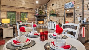 Dining - Hey There Delilah · Romantic Honeymoon Haven with Private Hot Tub and King Suite (Broken Bow)