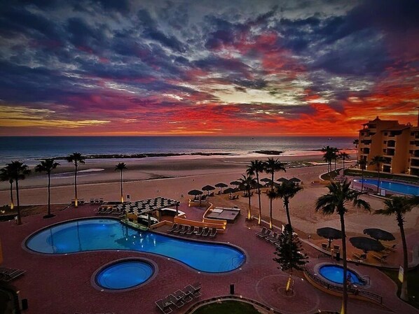 Outdoor pool, a heated pool