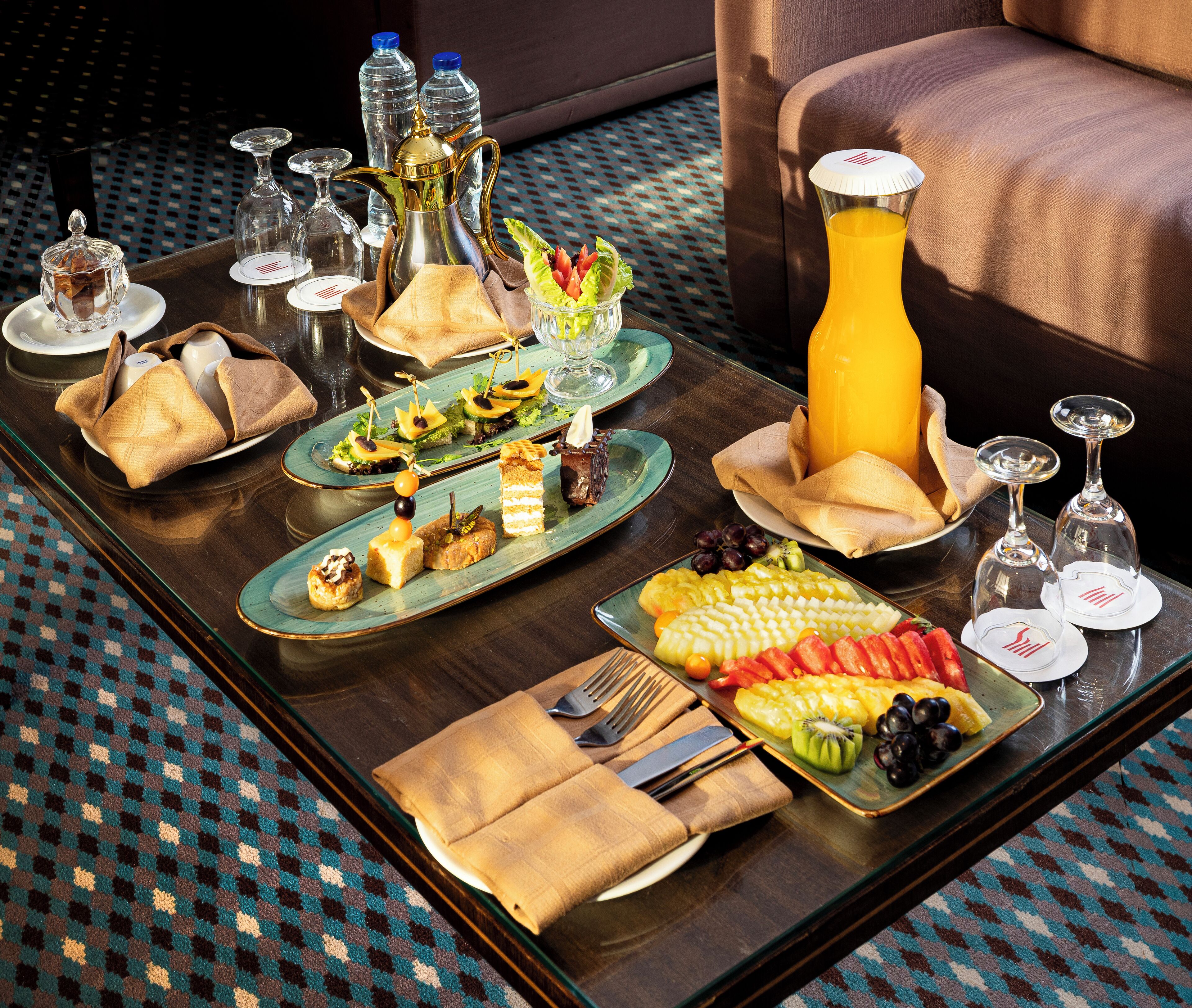 Egyptian cotton sheets, premium bedding, memory-foam beds, minibar