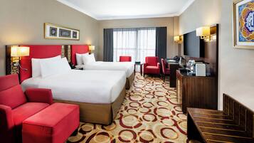 Habitación superior, 2 camas individuales, vistas a la ciudad | Sábanas de algodón egipcio y ropa de cama de alta calidad