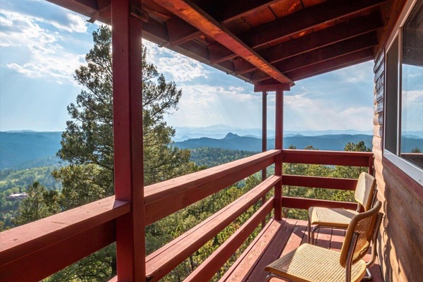 Small deck accessible from the upstairs landing.