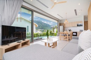 Himmapana Hills - 3 Bedroom Villa | Living area | 43-cm LED TV with cable channels, TV