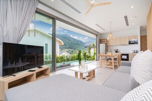 Himmapana Hills - 3 Bedroom Villa | Living area | 43-cm LED TV with cable channels, TV