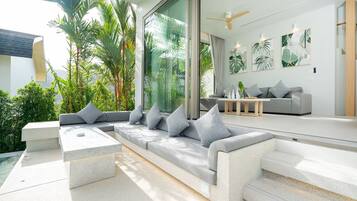 Himmapana Hills - 2 Bedroom Villa | Living area | 43-cm LED TV with cable channels, TV