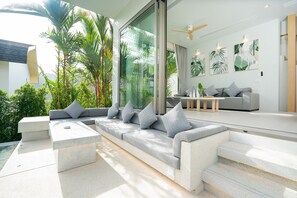 Himmapana Hills - 2 Bedroom Villa | Living area | 43-cm LED TV with cable channels, TV