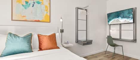 1 slaapkamer, een bureau, een strijkplank/strijkijzer, gratis wifi