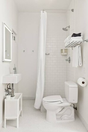 Hair dryer, towels