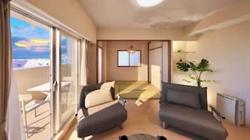 Apartament, no fumadors, vistes a la ciutat (Japanese Style room) | 1 dormitori, roba de llit d'alta qualitat i cobrellits