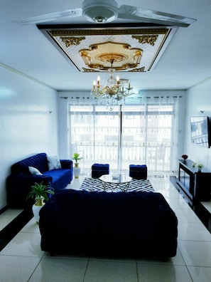 Executive Apartment, 4 Bedrooms | Living area | 24-inch flat-screen TV with digital channels, TV - Links Apartments Nyali by CHH (Mombasa)