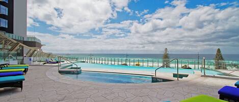 Indoor pool, outdoor pool