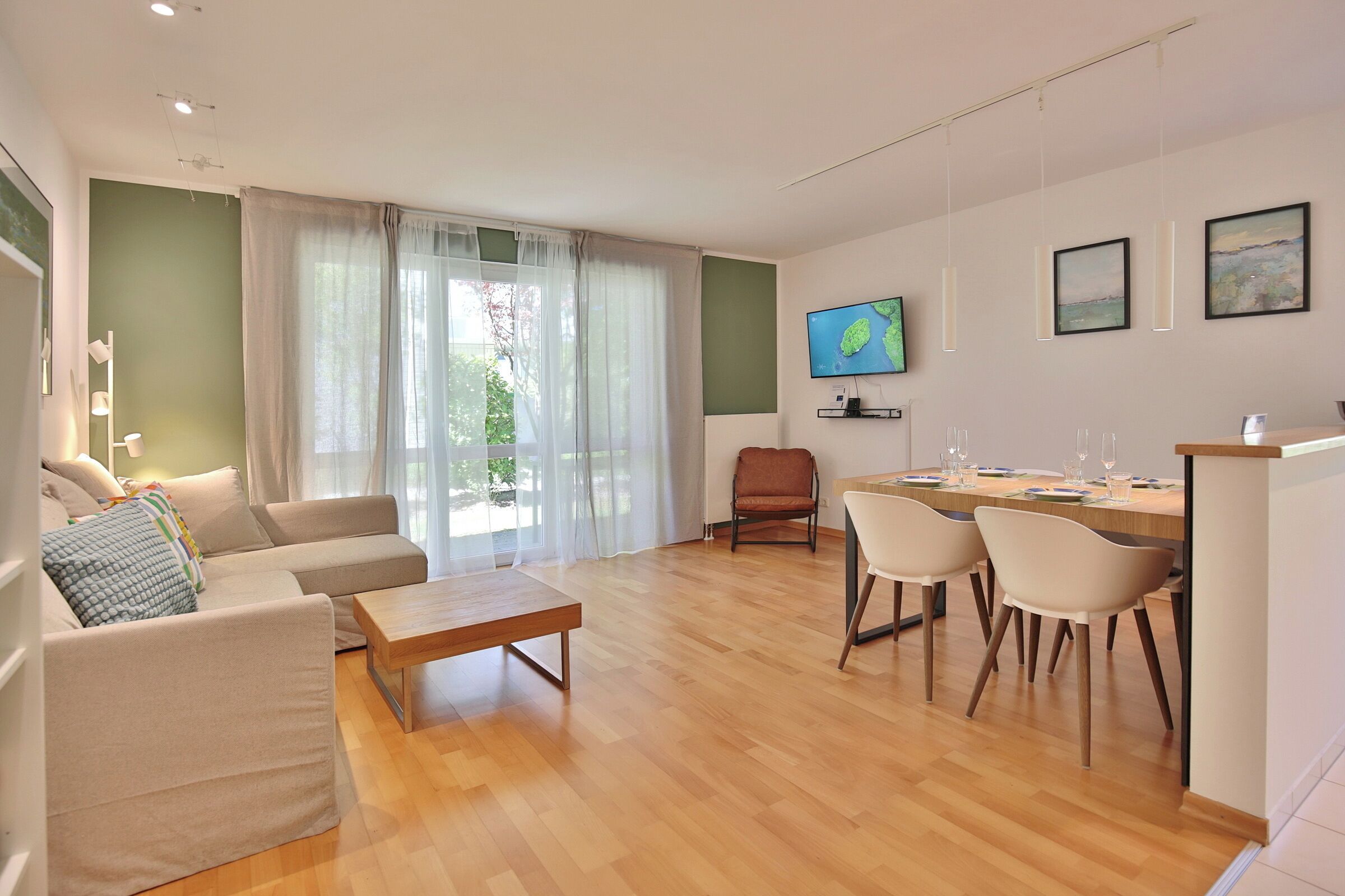 TV, DVD player, stereo