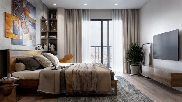 Deluxe Apartment, Balcony, City View - Ruby Luxury Apartment Van Phuc (Hanoi)