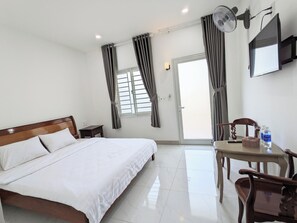 Standard Double Room Single Use, 1 King Bed, Patio, Ground Floor | View from room - AMY MOTEL (Ho Chi Minh City)