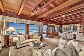 Smart TV, fireplace, music library, video library - Lakefront Legacy luxury Lake Tahoe Estate Camp Richardson luxe01 (South Lake Tahoe)