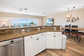 Fridge, microwave, oven, stovetop - Luxury Oceanfront Vacation w/ Pool (Indian Rocks Beach)