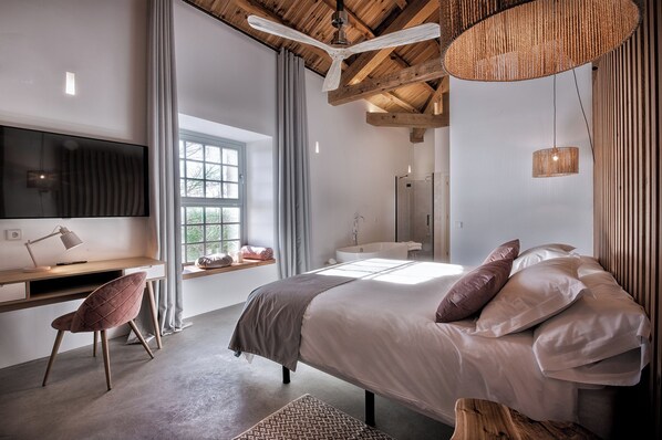 Deluxe Double Room, Canal View | Laptop workspace