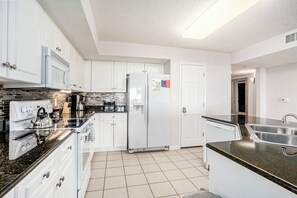 Fridge, microwave, oven, stovetop - Yacht Club Villas #2-803 Beautiful Waterway View! (North Myrtle Beach)