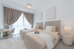 Apartamento luxo | 2 quartos, individualmente decorados, ferros/tábuas de passar roupa