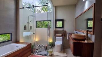 Exclusive Apartment, 1 King Bed with Sofa bed | Bathroom shower