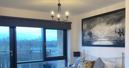 The Olive Tree luxury apartment. Private parking. Balcony with river views.