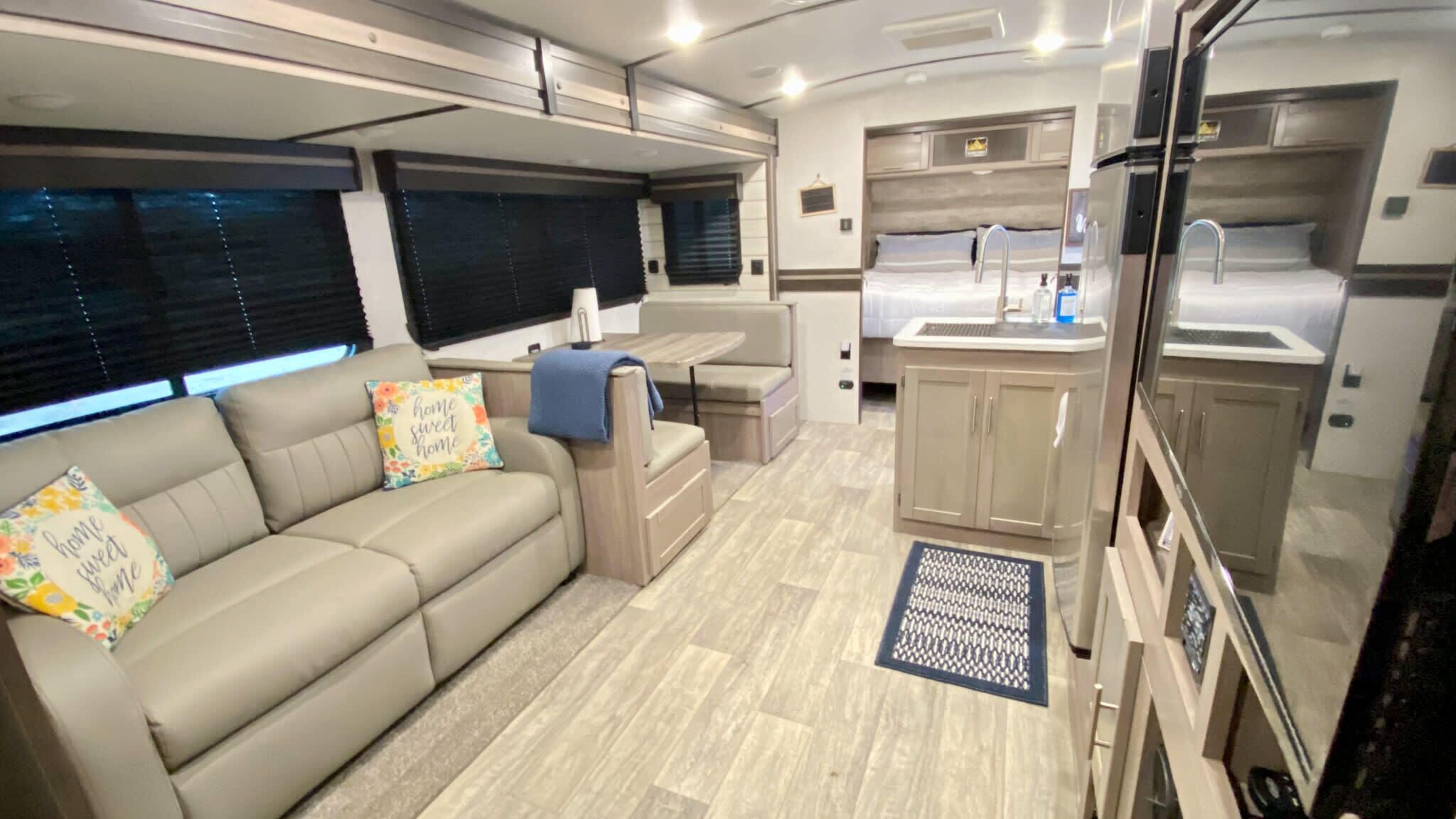 Waterfront glamping on the bay with fishing dock