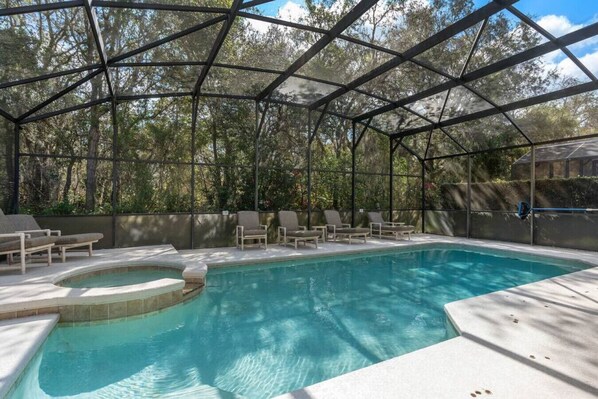 A heated pool
