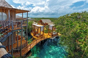 2 outdoor pools, open 8:00 AM to 6:00 PM, pool umbrellas, sun loungers - Hotel Shibari Tulum - Restaurant & Cenote Club (Tulum)