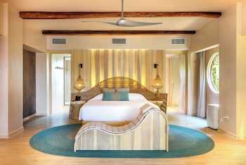 Shibari Grand Cenote Front | Premium bedding, pillowtop beds, minibar, in-room safe at Hotel Shibari Tulum - Restaurant & Cenote Club