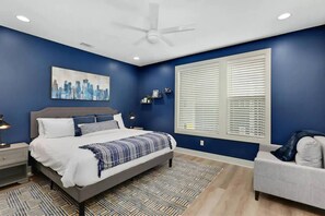 4 bedrooms, desk, iron/ironing board, free WiFi