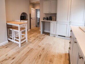 Fridge, dishwasher, electric kettle, toaster