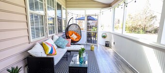 Modern home in North Raleigh surrounded by Falls of Lake in Wakefield plantation