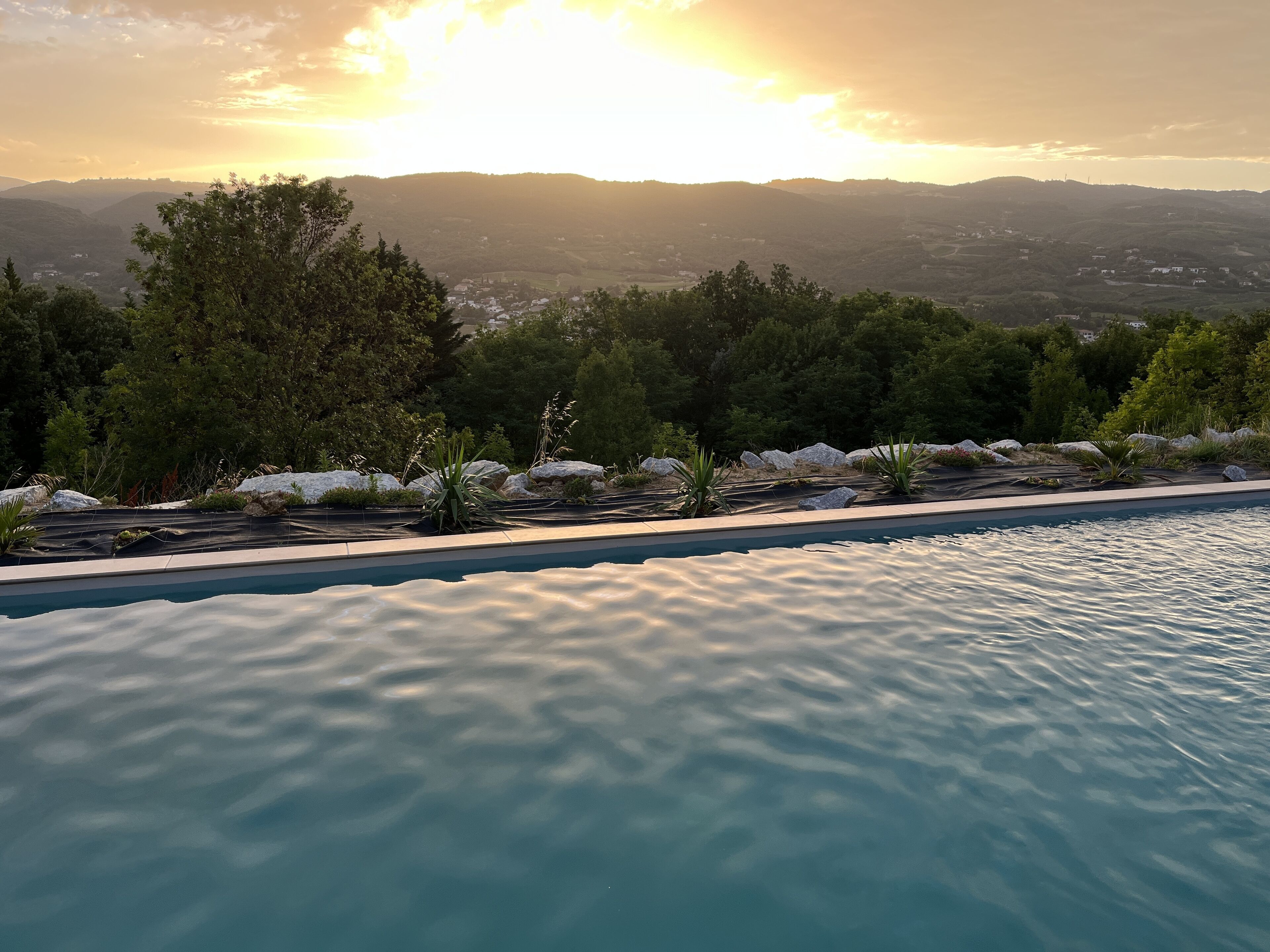 Piscine extérieure, piscine chauffée