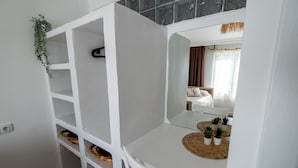 Design Condo, 3 Bedrooms, Terrace, City View | Premium bedding, desk, laptop workspace, iron/ironing board