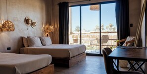 豪華雙人房, 多張床, 花園景 | 高級寢具、記憶棉床墊、獨特設計、獨特裝修