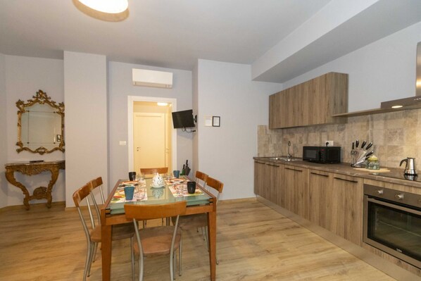 Microwave, oven, stovetop, dishwasher