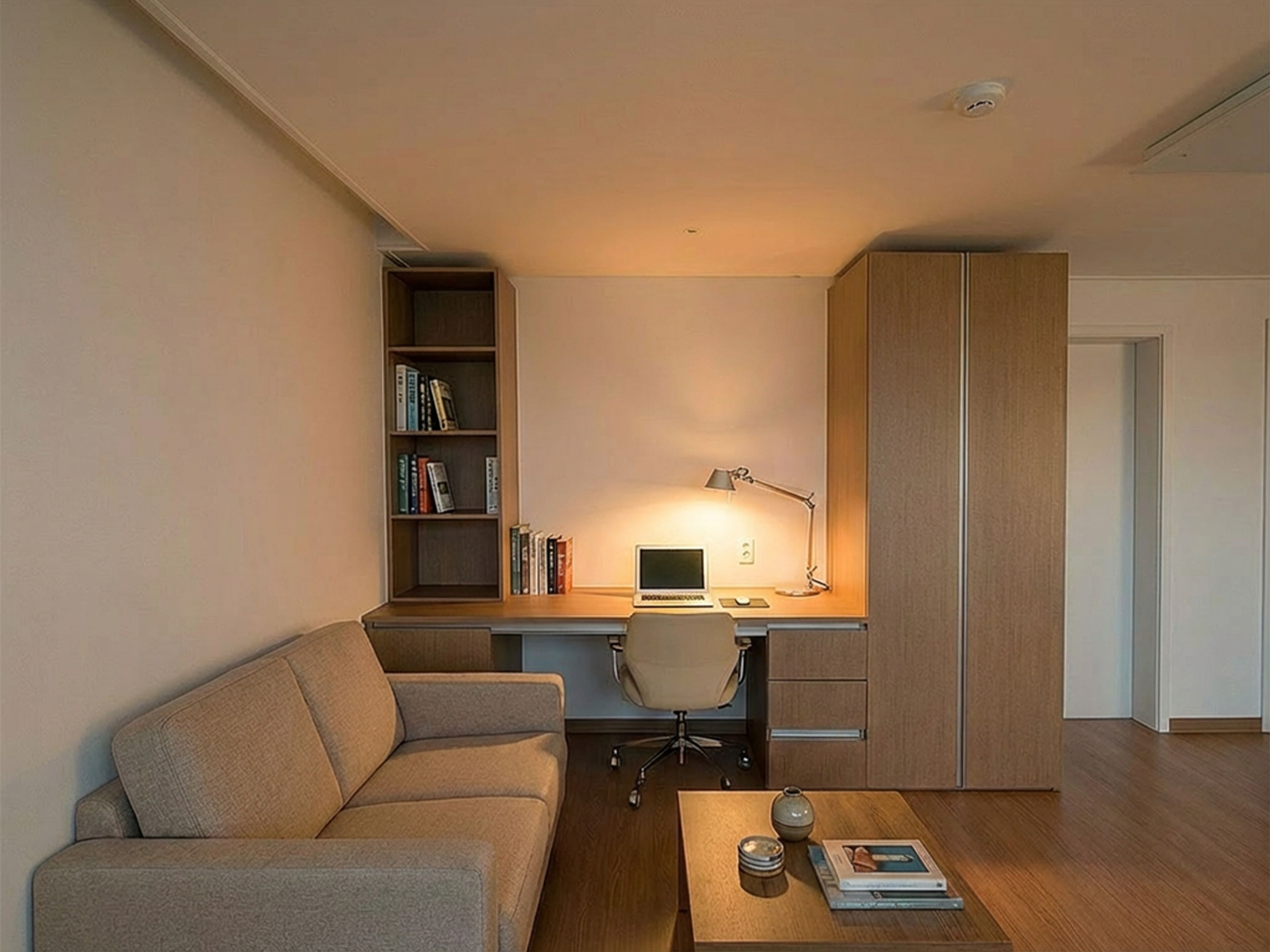 1 habitación, escritorio y espacio para trabajar con laptop 